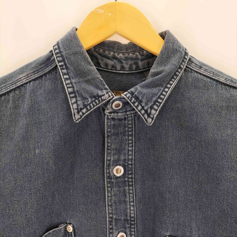 エディーバウアー Eddie Bauer 80-90s USA製 コットンデニムシャツ メンズ import:L