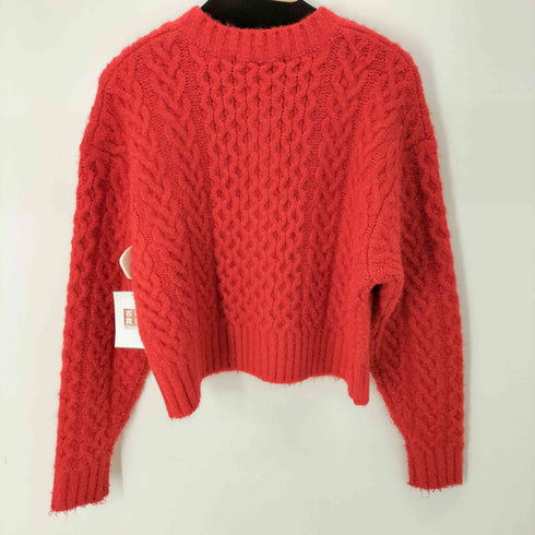 ブラックバイマウジー BLACK by moussy cable knit cardigan レディース FREE