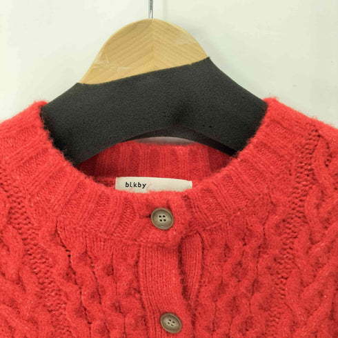 ブラックバイマウジー BLACK by moussy cable knit cardigan レディース FREE