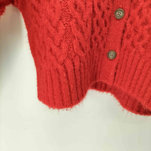 ブラックバイマウジー BLACK by moussy cable knit cardigan レディース FREE