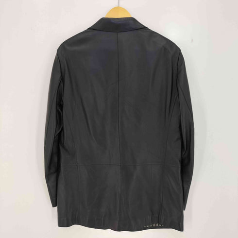 アルマーニコレツィオーニ ARMANI COLLEZIONI ラムスキン ナッパレザー 2B テーラードジャケット メンズ EUR:48