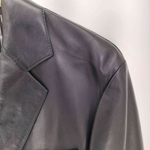 アルマーニコレツィオーニ ARMANI COLLEZIONI ラムスキン ナッパレザー 2B テーラードジャケット メンズ EUR:48
