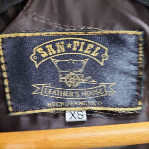 SAN PIEL レザーチェスターコート レディース import:XS