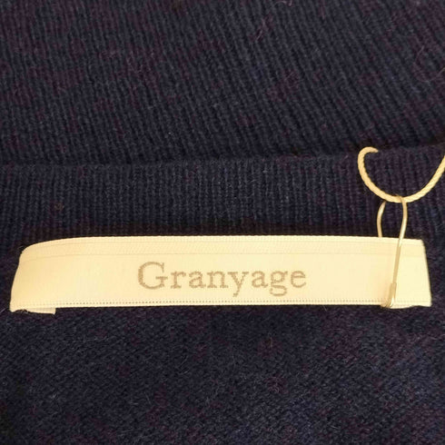 グランヤージュ Granyage カシミヤクルーネックカーディガン レディース JPN:38