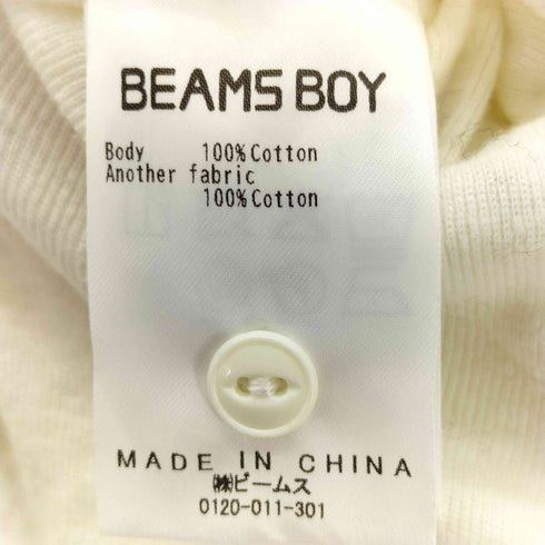 ビームスボーイ BEAMS BOY 24SS リブ スウィッチ ヘンリーネック ロングスリーブ Tシャツ レディース