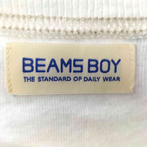 ビームスボーイ BEAMS BOY 24SS リブ スウィッチ ヘンリーネック ロングスリーブ Tシャツ レディース