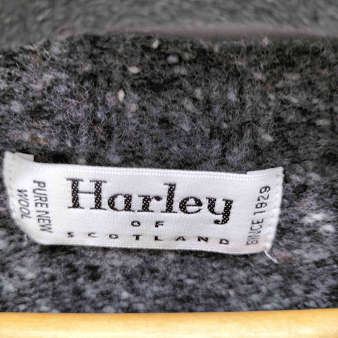 ハーレーオブスコットランド HARLEY OF SCOTLAND ポケット付き ウールニット レディース 36