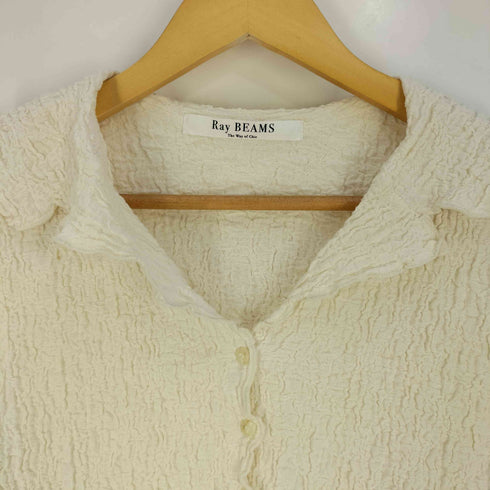 レイビームス Ray BEAMS シャーリング オープンカラー シャツ レディース