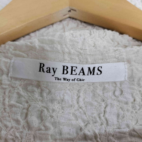 レイビームス Ray BEAMS シャーリング オープンカラー シャツ レディース