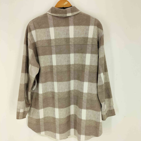 ザラ ZARA プリントスナップボタンチェックシャツ レディース S