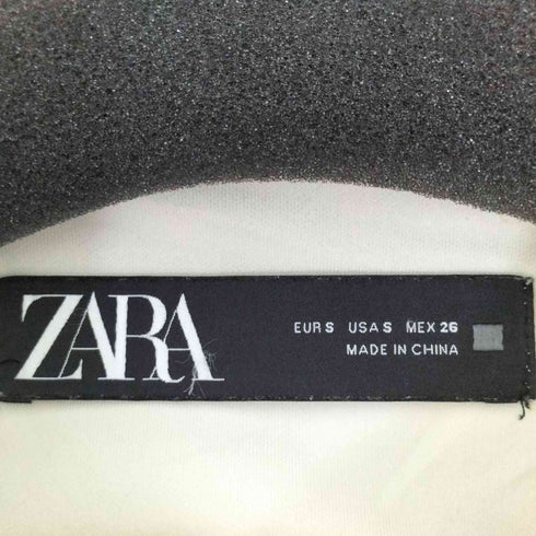 ザラ ZARA プリントスナップボタンチェックシャツ レディース S