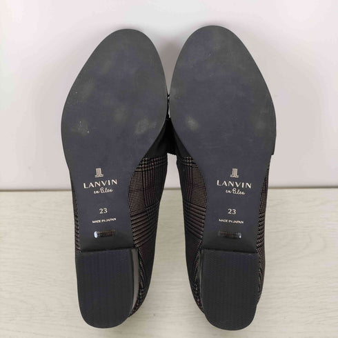 ランバンオンブルー LANVIN en Bleu グレンチェック エナメル切替パンプス レディース JPN:23