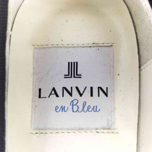 ランバンオンブルー LANVIN en Bleu グレンチェック エナメル切替パンプス レディース JPN:23