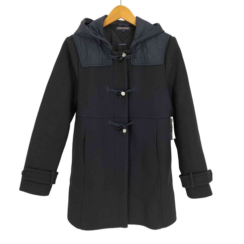 トミーヒルフィガー TOMMY HILFIGER キルティング 異素材切替 ウール ナイロン フーデッド ダッフルコート メンズ import:M