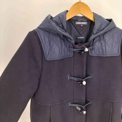 トミーヒルフィガー TOMMY HILFIGER キルティング 異素材切替 ウール ナイロン フーデッド ダッフルコート メンズ import:M