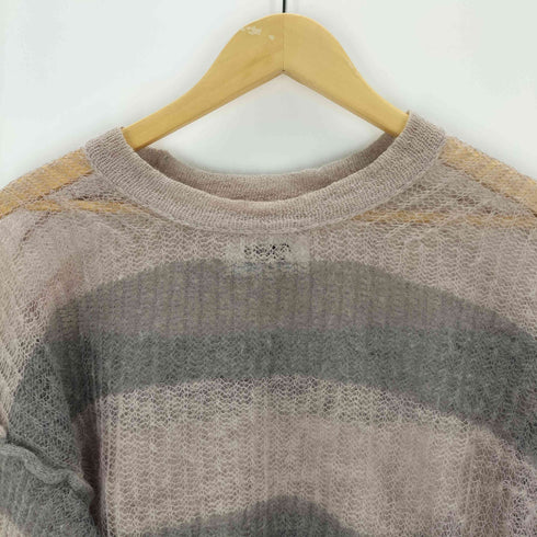 エムエムシックスメゾンマルジェラ MM6 Maison Margiela モヘアボーダーニット レディース JPN:M