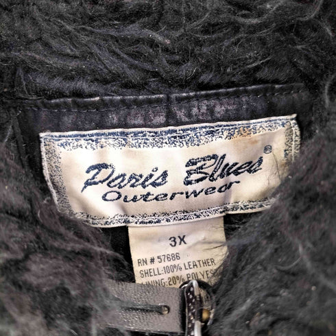 Paris Blues LEATHER 裏ボア スエード ホック式 ムートンコート メンズ 3X
