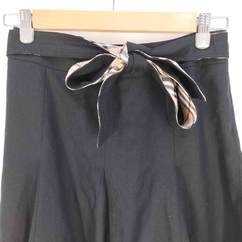バーバリーブルーレーベル BURBERRY BLUE LABEL ノバチェックベルト ウール フレア スカート レディース 38