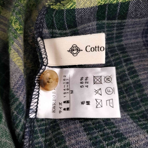 コットンハウスアヤ Cotton House Aya マルチカラー ウールコットン チェックシャツ レディース JPN:M
