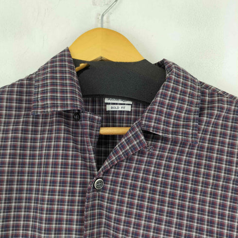 スティーブンアラン Steven Alan MINI TARTAN CHECK OPEN COLLAR SHIRT メンズ JPN:L