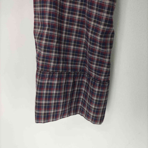 スティーブンアラン Steven Alan MINI TARTAN CHECK OPEN COLLAR SHIRT メンズ JPN:L