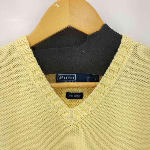 ポロバイラルフローレン Polo by RALPH LAUREN ポニー刺繍 コットン ニットベスト メンズ import:L
