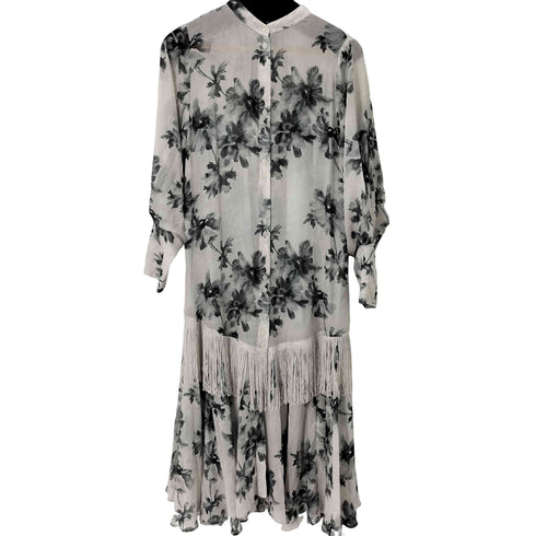 リリーブラウン Lily Brown 23AW 大花柄フリンジワンピース レディース ONE SIZE