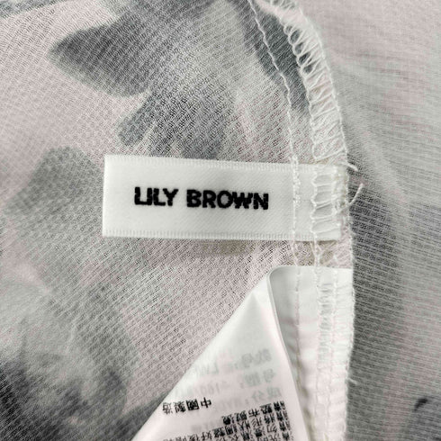 リリーブラウン Lily Brown 23AW 大花柄フリンジワンピース レディース ONE SIZE
