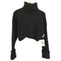 ザラ ZARA JERSEY PUNTO RIB クロップド タートルネック リブ ニット レディース import:M