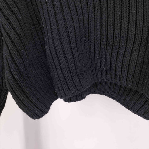 ザラ ZARA JERSEY PUNTO RIB クロップド タートルネック リブ ニット レディース import:M