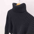 ザラ ZARA JERSEY PUNTO RIB クロップド タートルネック リブ ニット レディース import:M