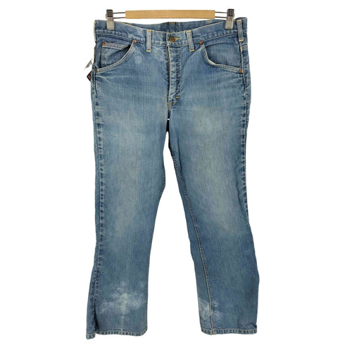 リー Lee 推定70s RIDERS フレアデニムパンツ 革パッチ メンズ US 44