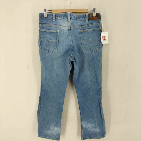 リー Lee 推定70s RIDERS フレアデニムパンツ 革パッチ メンズ US 44