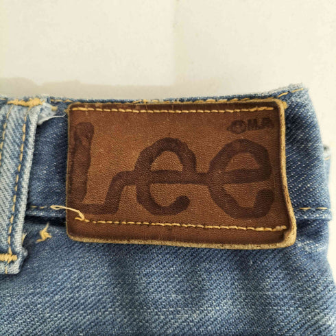 リー Lee 推定70s RIDERS フレアデニムパンツ 革パッチ メンズ US 44