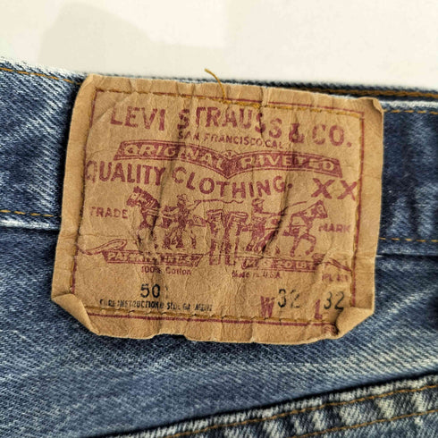 リーバイス Levis 501 USA製 ボタン裏522 ボタンフライ デニムパンツ メンズ 32×32