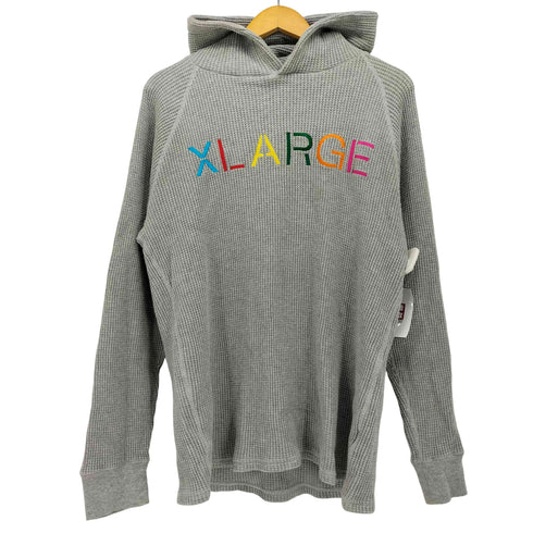 エクストララージ XLARGE ロゴ刺繍 コットン ニット プルオーバー パーカー メンズ JPN:M