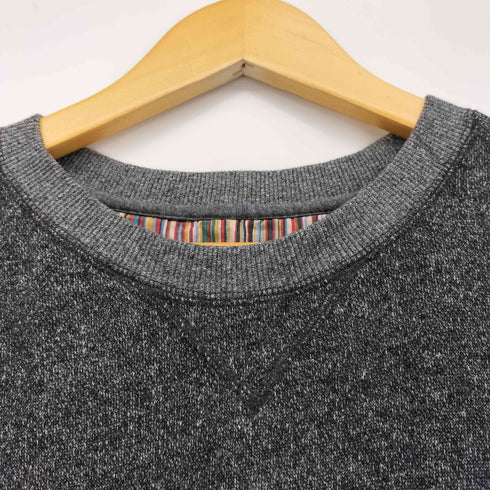 ポールスミス Paul Smith HOMEWEAR 裏起毛 Vガゼット マルチストライプ ラグランスリーブ スウェット トレーナー メンズ LL