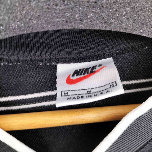 ナイキ NIKE 90s USA製 白タグ ボーダーシャツ メンズ JPN:M