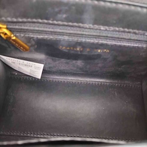チャールズアンドキース CHARLES&KEITH ハクスリーメタリック プッシュロックトップハンドル レディース