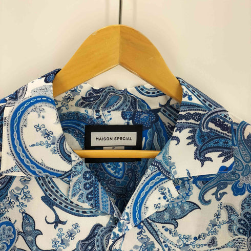 メゾンスペシャル MAISON SPECIAL Sheer Print Prime-Over Short Sleeve Open Collar Shirt メンズ JPN:1