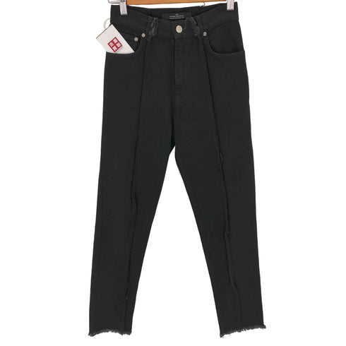 ロック rokh 19SS 再構築デニムパンツ ブラック カットオフデニムパンツ レディース EUR:34