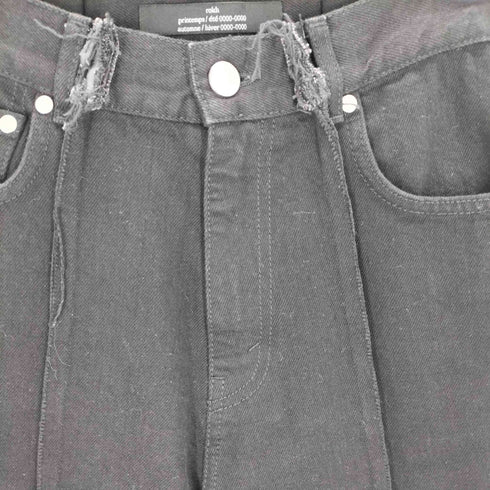 ロック rokh 19SS 再構築デニムパンツ ブラック カットオフデニムパンツ レディース EUR:34