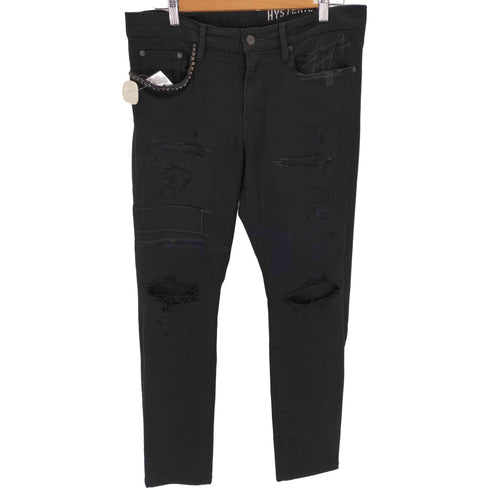 ヒステリックグラマー HYSTERIC GLAMOUR SPBR加工 ISKO ストレッチデニムスキニースリムPT スタッズ メンズ 34inch
