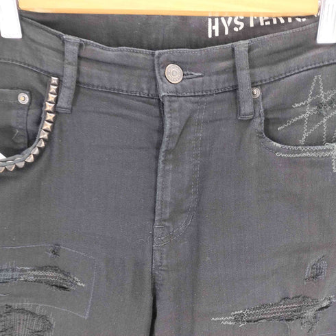 ヒステリックグラマー HYSTERIC GLAMOUR SPBR加工 ISKO ストレッチデニムスキニースリムPT スタッズ メンズ 34inch