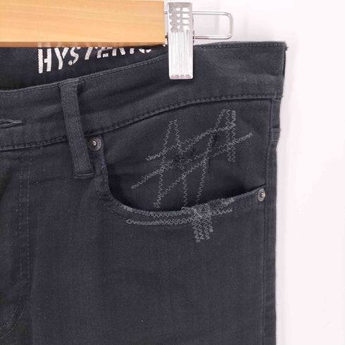 ヒステリックグラマー HYSTERIC GLAMOUR SPBR加工 ISKO ストレッチデニムスキニースリムPT スタッズ メンズ 34inch