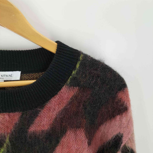 メゾンキツネ MAISON KITSUNE GRAPHIC MOHAIR JACQUARD JUMPER グラフィック モヘア ジャカード ジャンパー メンズ JPN:M