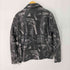 ザラ ZARA FAUX LEATHER PRINTED DOUBLE RIDERS JACKET ペイントデザインダブルライダースジャケット メンズ import:L