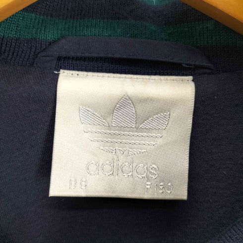 アディダス adidas 90S 銀タグ 同色 ロゴ 刺繍 ジップアップ スタンドネック ブルゾン ジャケット メンズ import:M