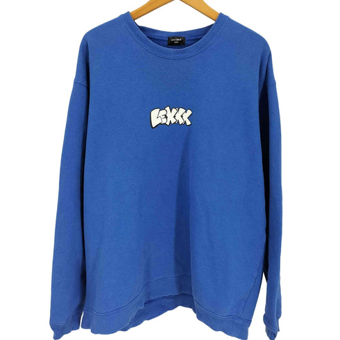 LEXXX BRAND フロント ロゴ プリント 裏起毛 スウェット トレーナー メンズ