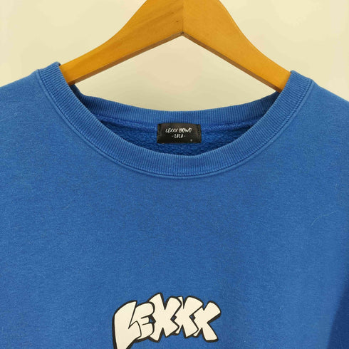 LEXXX BRAND フロント ロゴ プリント 裏起毛 スウェット トレーナー メンズ
